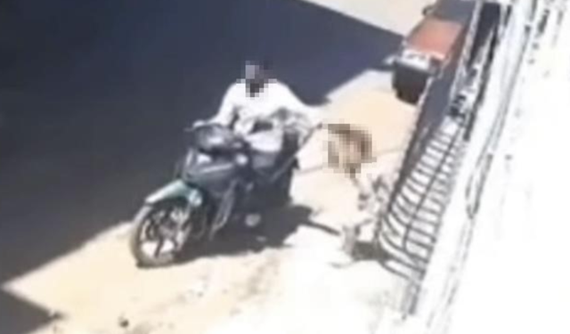 Gaziantep'te cani baba, kızını önce darbetti sonra motorun arkasından sürükledi!