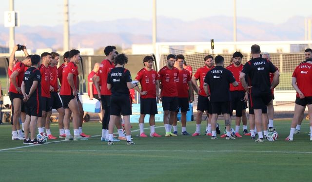 Milliler ABD maçı hazırlıklarını sürdürdü