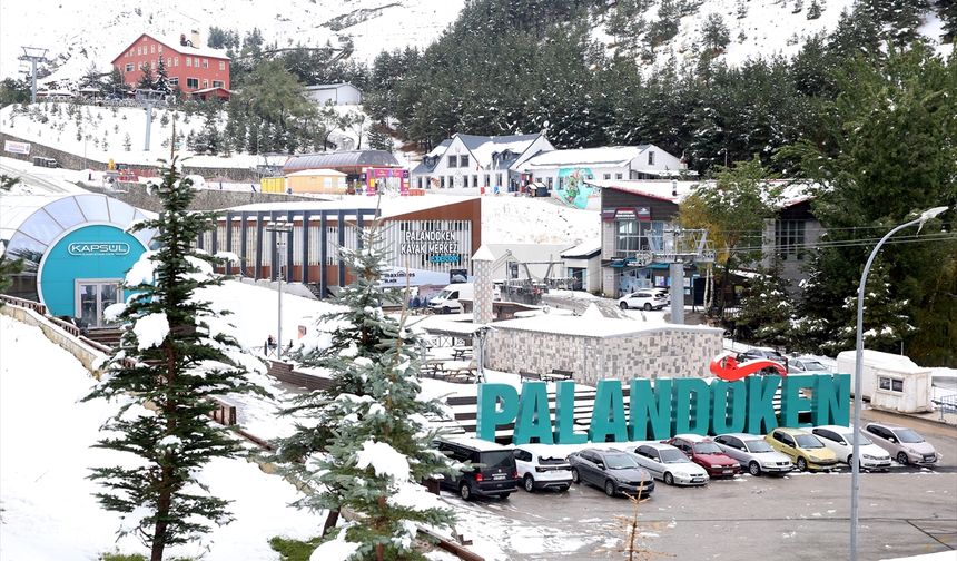 Palandöken'de zirveye düşen kar: Turizme umut oldu