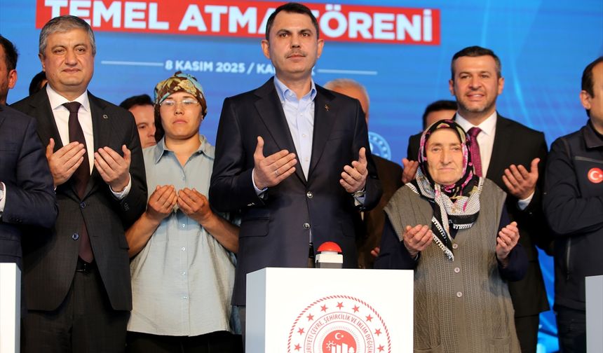 Bakan Murat Kurum Karabük’te afet konutları temel atma törenine katıldı
