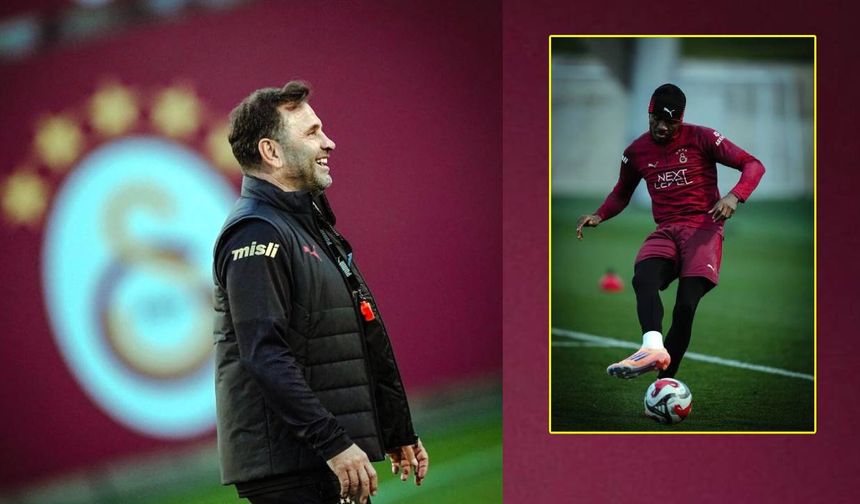Galatasaray taraftarına derbi öncesi müjde! Osimhen antrenmana çıktı