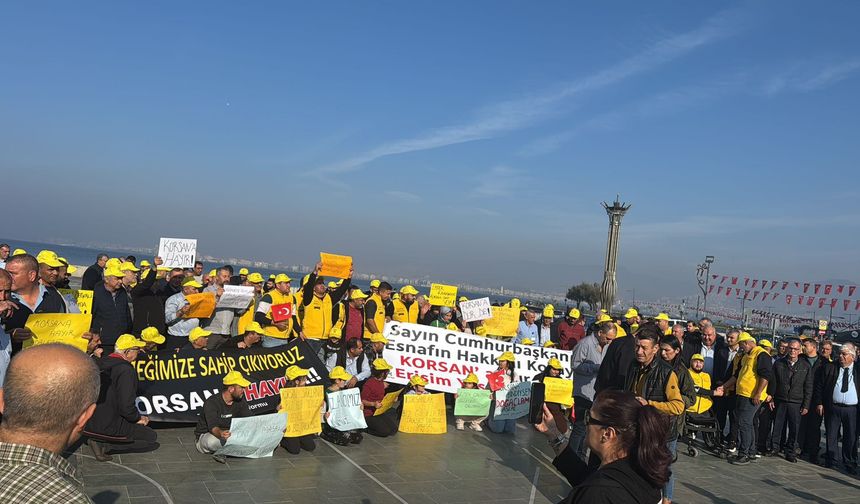 Taksicilerden ‘korsana hayır’ konvoyuna başkandan destek