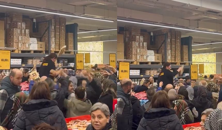 Zincir market dev indirim yaptı! Müşteriler izdiham çıkardı