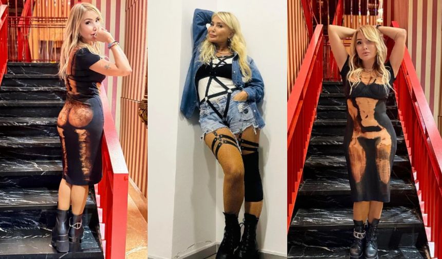 Yonca Evcimik'in elbisesi sosyal medyada gündem oldu