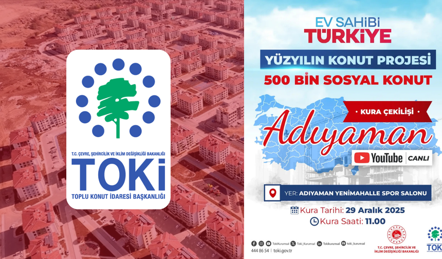 TOKİ Adıyaman kura çekimi canlı izle! Saat kaçta, nereden izlenir? Şimdi canlı izle