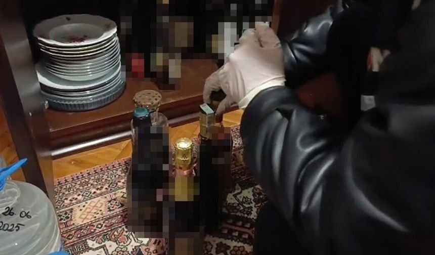 Evini alkol imalathanesine çeviren adam gözaltına alındı