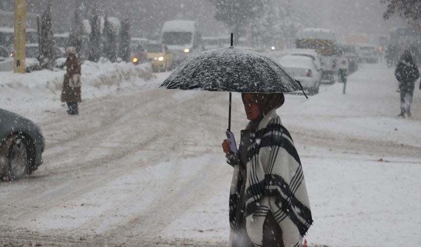 Ağrı'da kar yağışı etkili oldu