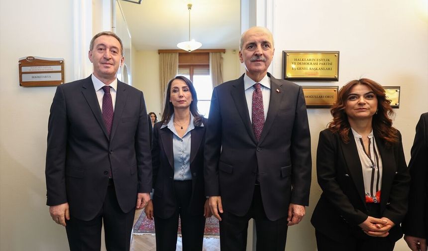 TBMM Başkanı Kurtulmuş, DEM Parti'yi ziyaret etti