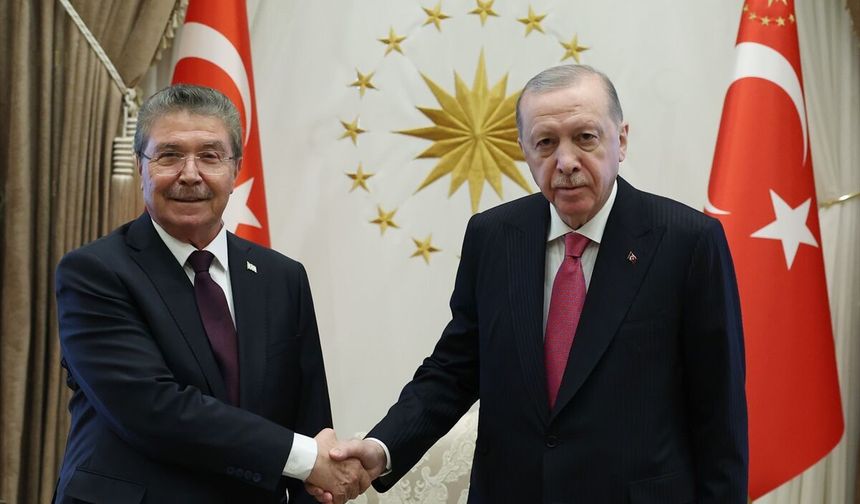 Cumhurbaşkanı Erdoğan, KKTC Başbakanı Üstel'i kabul etti