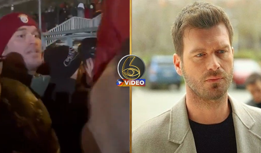 Galatasaray'ın tarihi 5-2’lik zaferin ardından Kıvanç Tatlıtuğ taraftarların arasında! | VİDEO