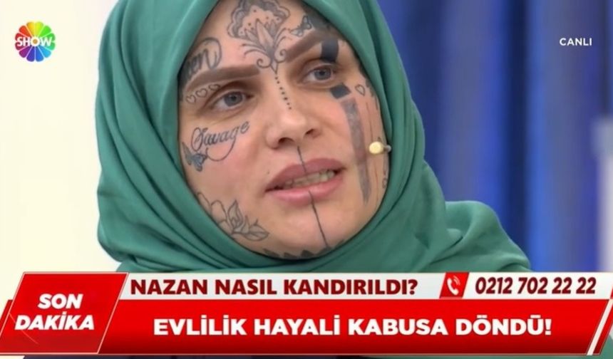 TikTok'ta dolandırılan kadının yüzündeki dövmeler dikkat çekti