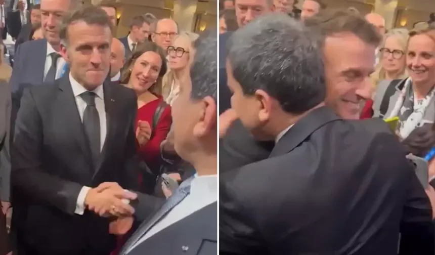 Münih’te skandal görüntüler! Fransa Cumhurbaşkanı Macron, terör örgütü elebaşı Abdi ile kucaklaştı
