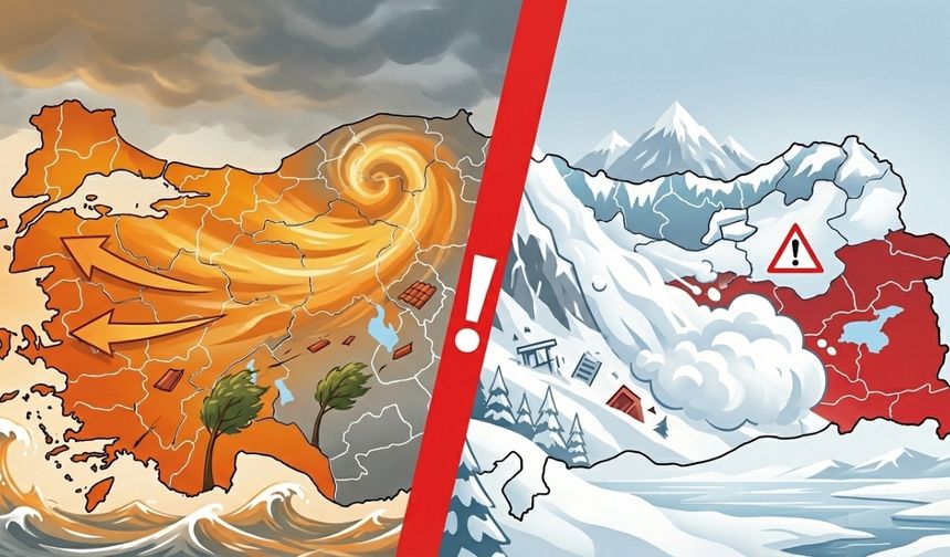 Meteorolojiden çifte uyarı! Çığ ve fırtına
