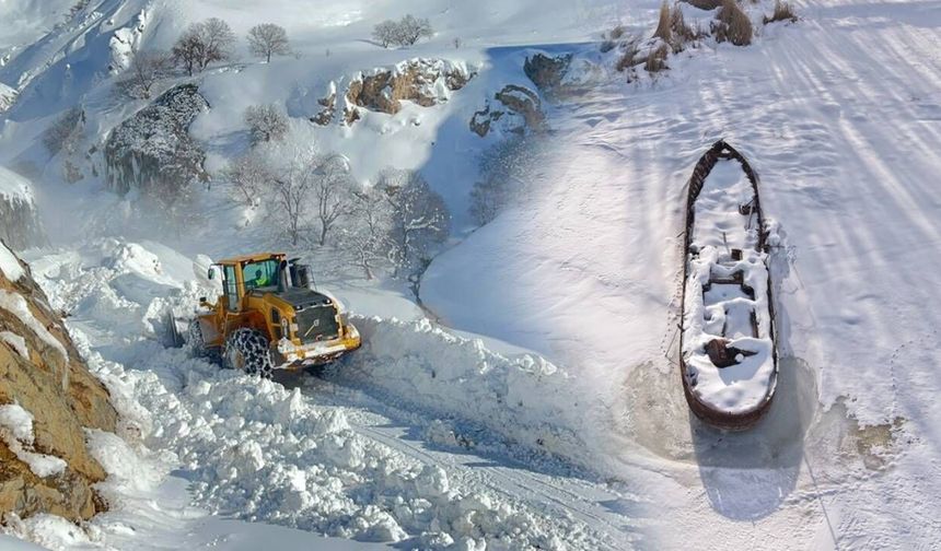 Doğu'da "beyaz esaret" sürüyor! Hakkari'ye çığ düştü, Van Gölü kıyıları buz tuttu