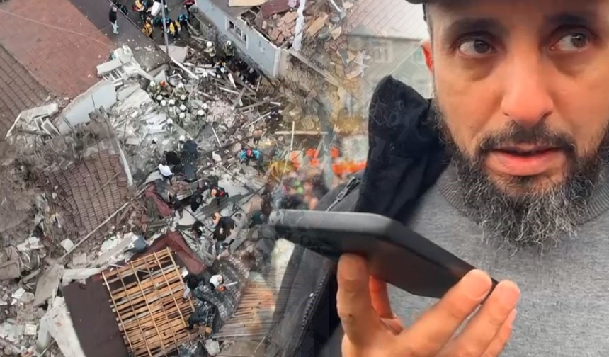 Fatih'te enkaz altındaki yakınını aradı! "Faik iyi misin oğlum?"