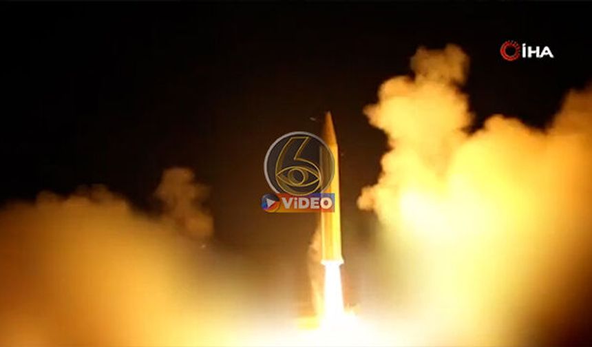 İran, Tel Aviv'e 1 tonluk savaş başlığı taşıyan balistik füze ateşlediğini duyurdu! | VİDEO