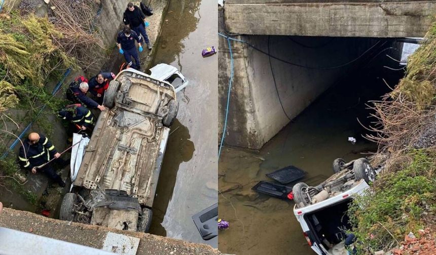Giresun'da araç dereye uçtu! Ölü ve yaralılar var