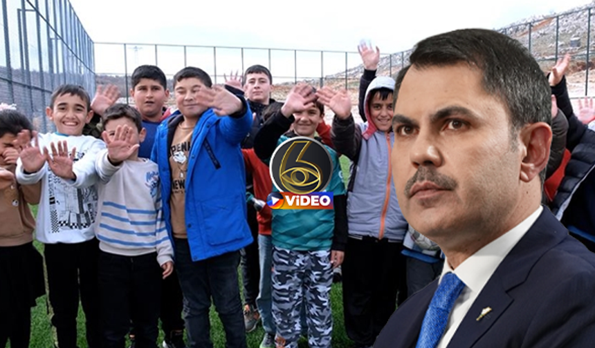 Bakan Kurum, Adıyaman'ın Zey köyünde halı sahaya kavuşan çocukları paylaştı! I VİDEO