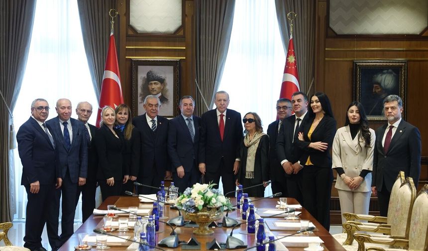Cumhurbaşkanı Erdoğan, Türk Demokrasi Vakfı heyetini kabul etti