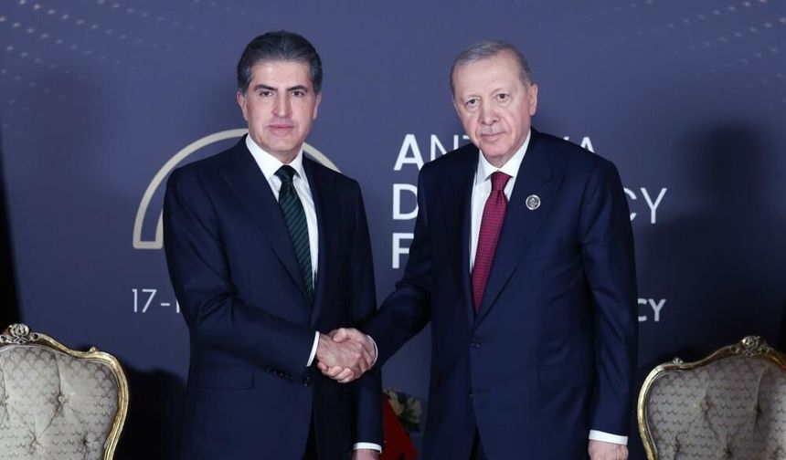 Cumhurbaşkanı Erdoğan, Irak Kürt Bölgesel Yönetimi Başkanı Neçirvan Barzani'yi kabul etti