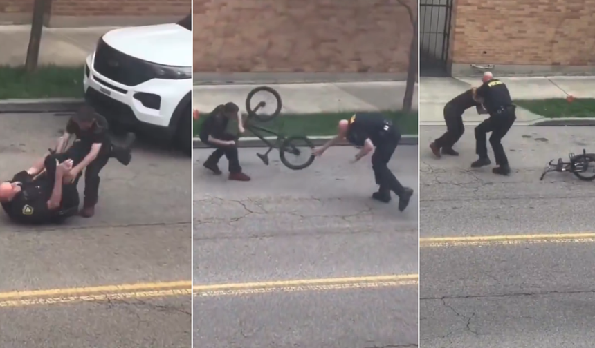 Acil hamburgeri azaltman lazım! ABD'li polis dalga konusu oldu