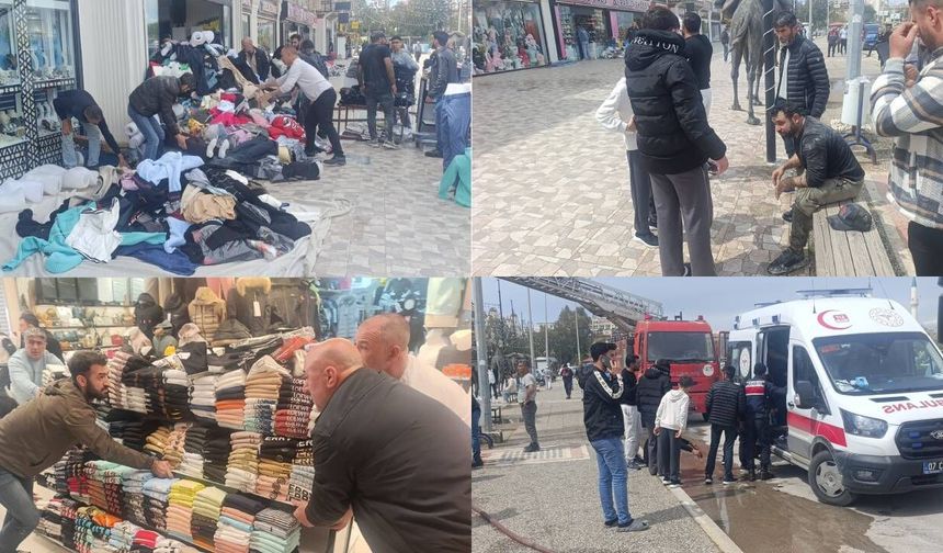 Antalya'da korku dolu dakikalar: Esnaf alevlerin arasına daldı!