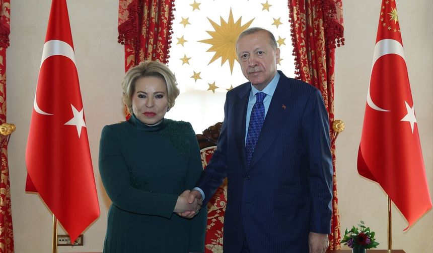 Cumhurbaşkanı Erdoğan, Başkan Matviyenko'yu kabul etti