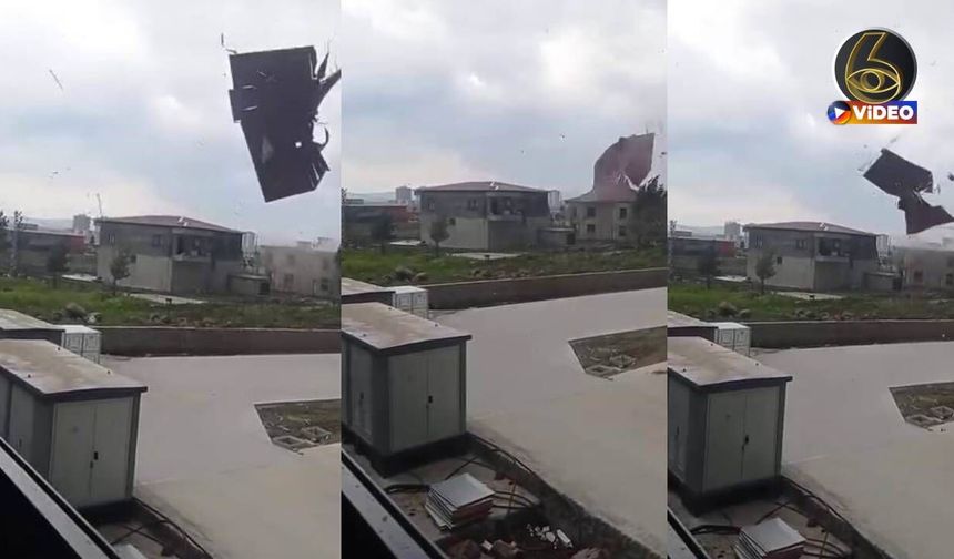 Sen Diyarbakır'sın kendine gel! Fırtına evin çatısını uçurdu