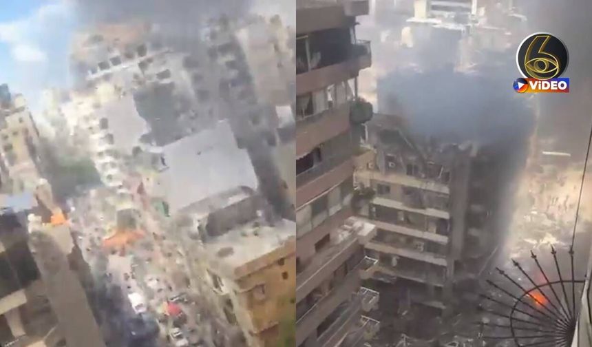 Beyrut'ta kıyamet! İsrail Lübnan'a 10 dakikada 100 hava saldırısı gerçekleştirdi