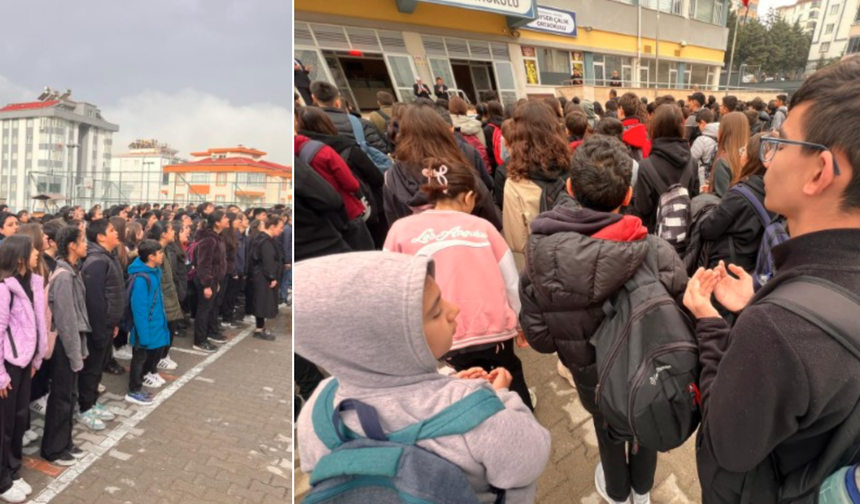 Kahramanmaraş'ta en acı ders zili! Hayatını kaybeden arkadaşları için dua ettiler