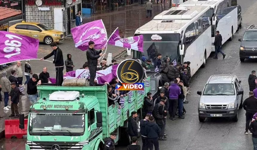 Taraftarlar kamyon kasasında maça gitti! İşte o ilginç anlar... I VİDEO