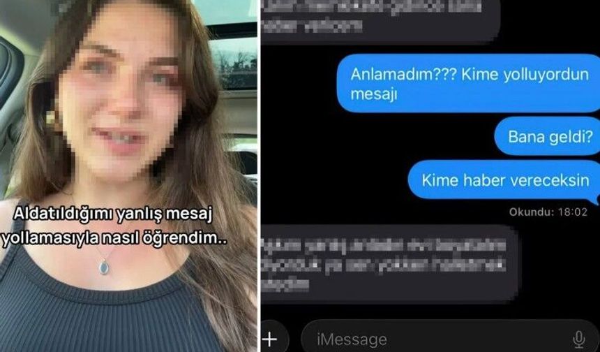 Kocasının yanlışlıkla attığı mesajla aldatıldığını öğrendi