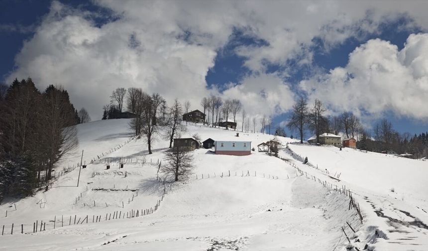 Trabzon, Rize, Artvin ve Bayburt'un yüksek kesimleri beyaza boyandı