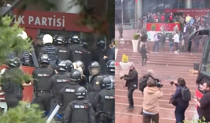 CHP'de neler oluyor? Tahliye krizine polis müdahale etti! Bina boşaltıldı