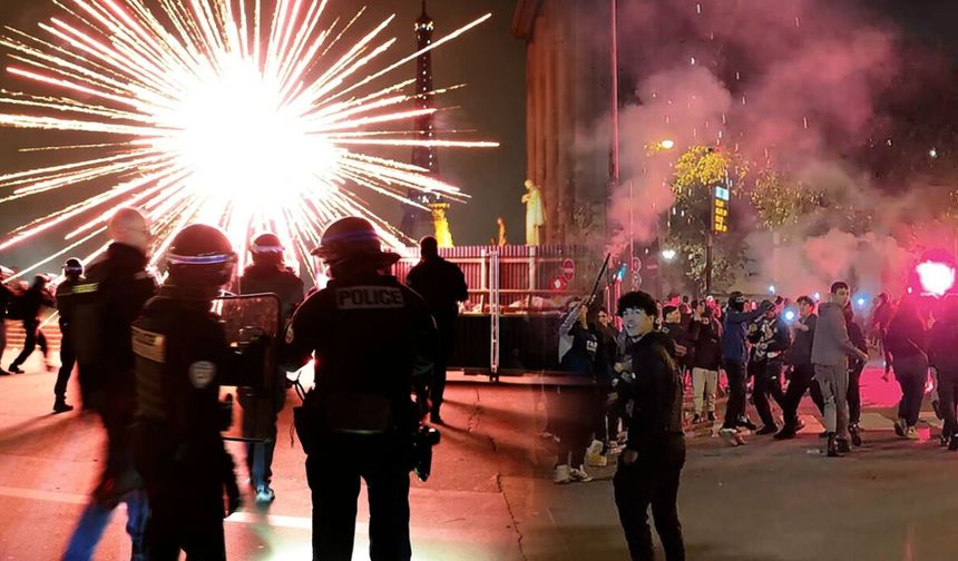 Fransa'da olaylı gece! Münih'i yıktılar, Paris'i yaktılar