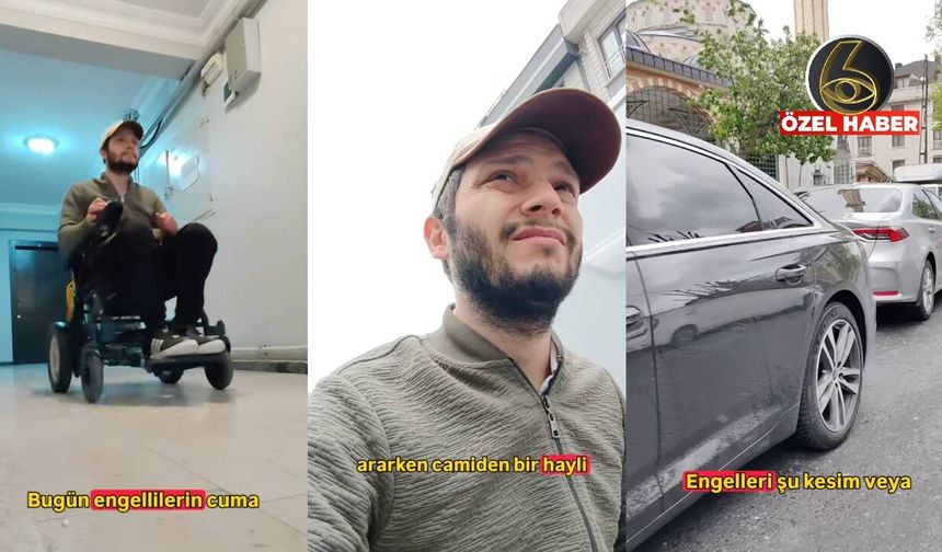 Bir hevesle cuma namazına gitmek isteyen engelli adamın hüsranı! Camiye girmesine engel oldular