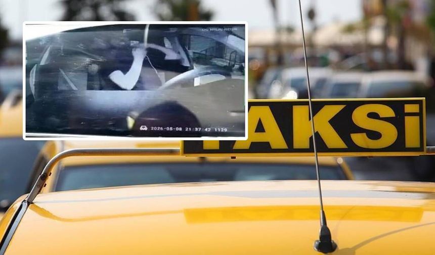 Takside boğazına ip doladılar! Korku dolu anlar kamerada