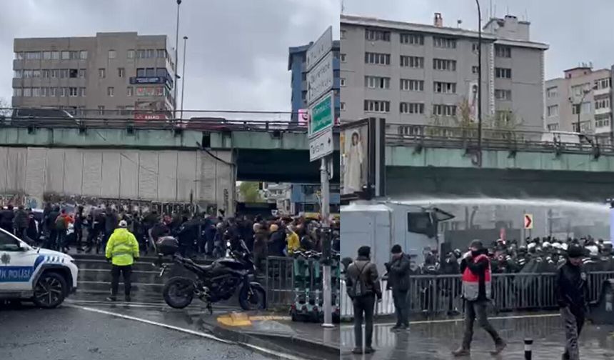 Gözaltılar başladı: Taksim’e yürümek isteyen gruba polis müdahalesi