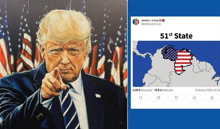 Trump'tan olay yaratan görsel: Venezuela'yı 51. eyalet ilan etti