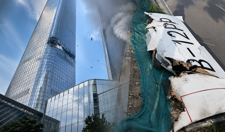 Pekin'de 109 katlı gökdelene uçak çarptı: Görüntüler gündem oldu