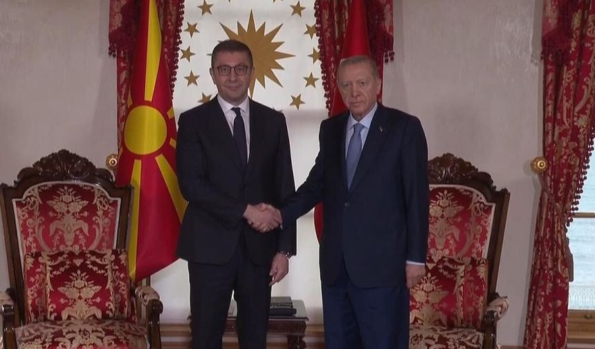 Cumhurbaşkanı Erdoğan, Kuzey Makedonya Başbakanı Mickoski’yi kabul etti