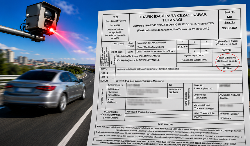 Trafik cezasını görünce şoke oldu! Yolcu uçağından bile hızlı gitmiş!