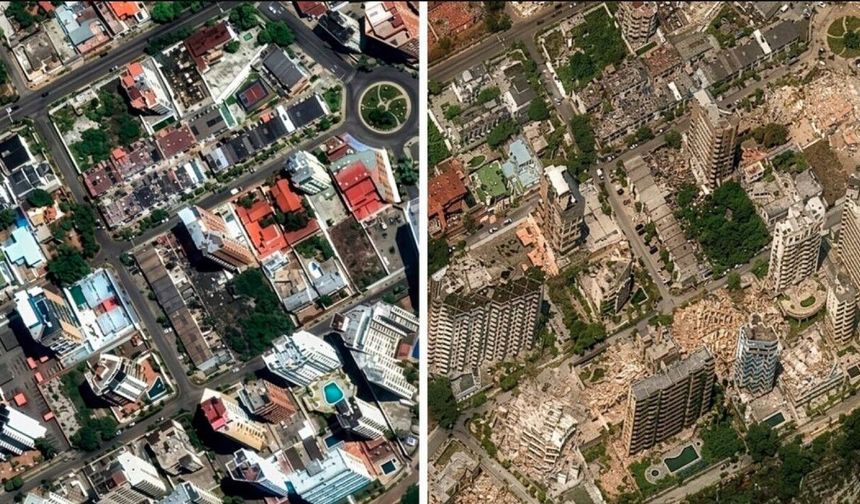 Venezuela'daki yıkım havadan görüntülendi!