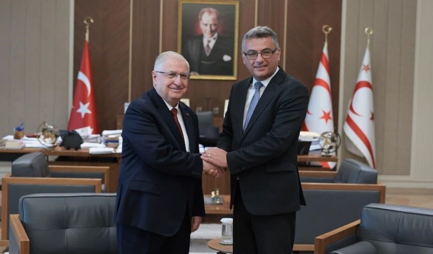 Bakan Güler, KKTC Cumhurbaşkanı Erhürman ile görüştü