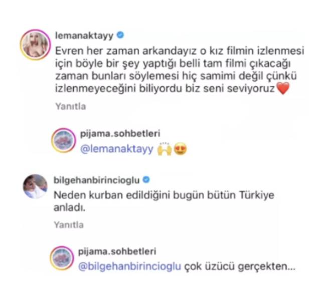 Evrim Akin Sosyal Medya Cevaplar