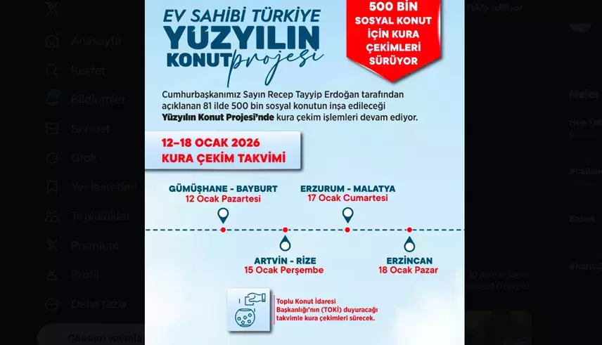 12 18 Ocak Toki Kura Çekim Illeri