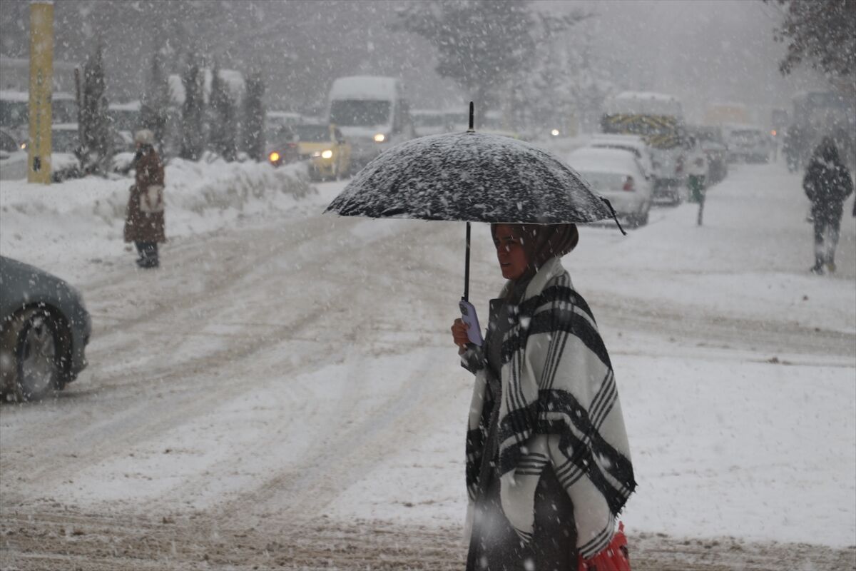 Ağrı'da kar yağışı etkili oldu