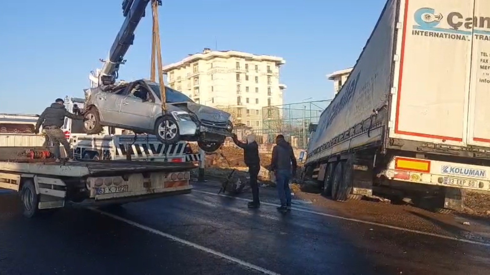 kaza yerinden görüntüler