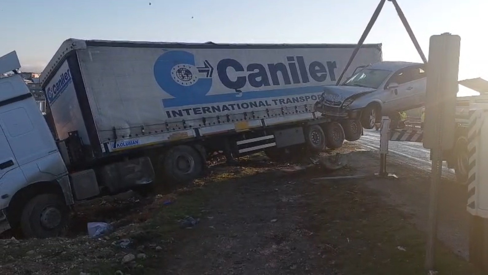 kaza yerinden görüntüler