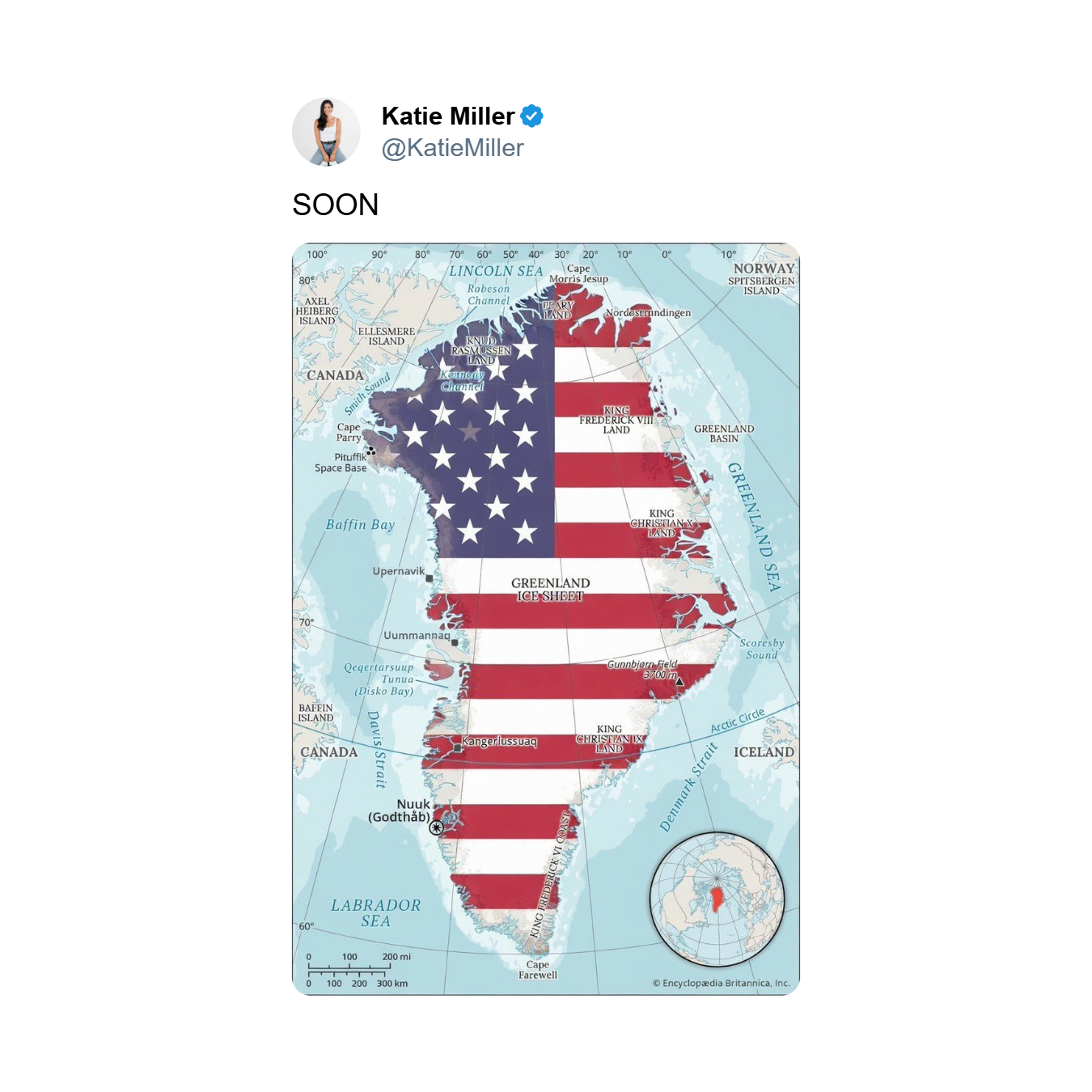 Danimarkanin Washington Buyukelcisinden Gronlandin Abd Bayragiyla Paylasilmasina Tepki Tweet